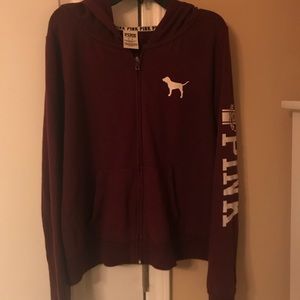 Victoria Secret pink jacket.